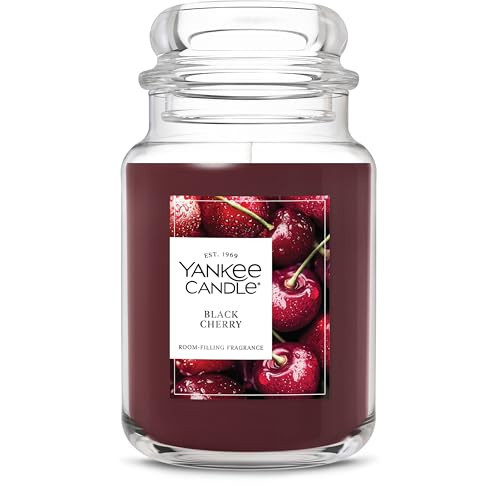 Yankee Candle Black Cherry, Scented Candle, 22oz Large Jar with up to 150 Hour Burn Time, Giftable | Amazon (US)