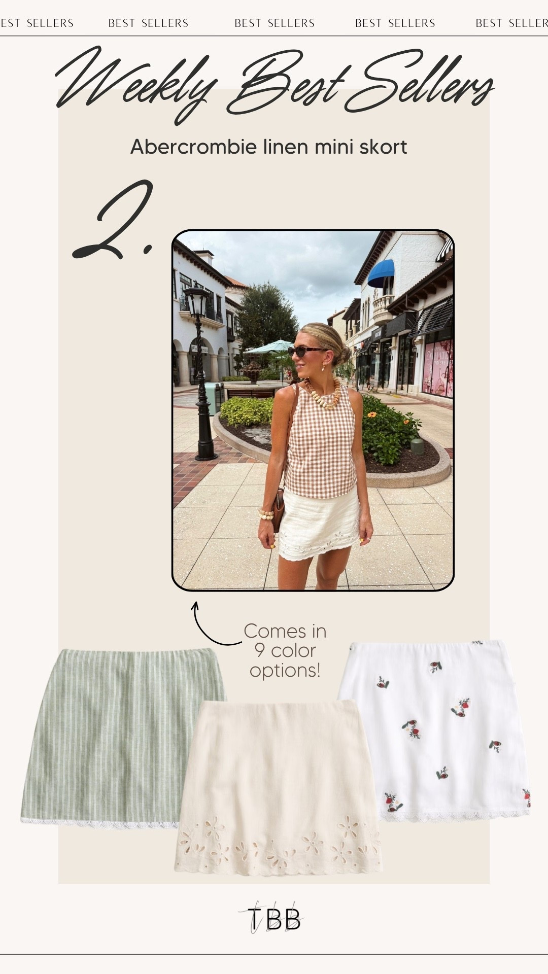The cutest Abercrombie linen mini skort you all have been loving! I love the eyelet details and all the prints it comes in.

#LTKgrwm #LTKootd #LTKSaleAlert