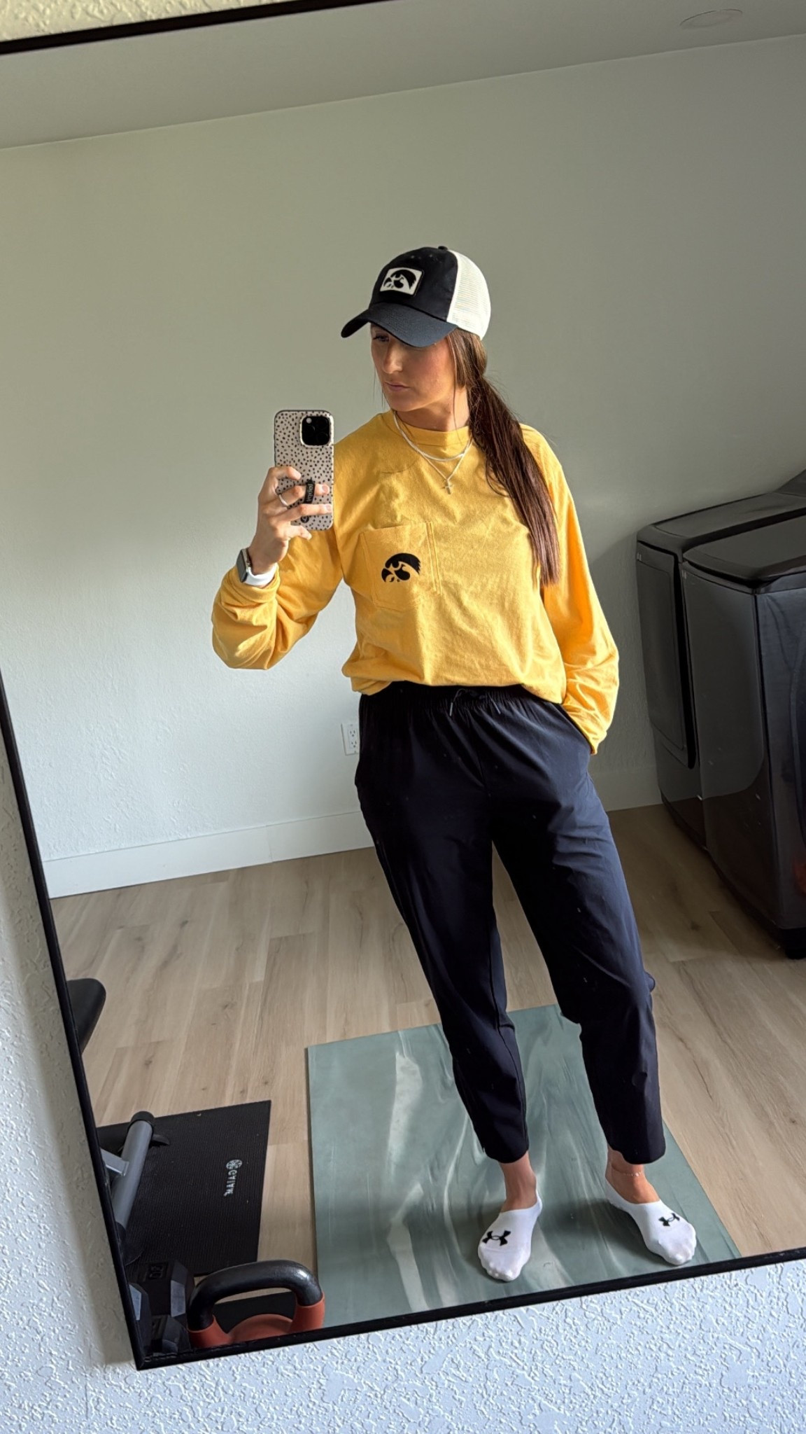Soccer mom outfit reppin the Iowa Hawkeyes! 
#SoccerMom #GoHawks #GameDay #Casual #Comfy 

#LTKStyleTip #LTKActive