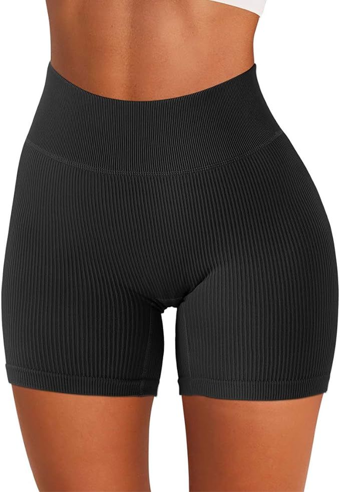 SUUKSESS Women Ribbed Seamless Leggings High Waisted Workout Gym Yoga Pants | Amazon (US)