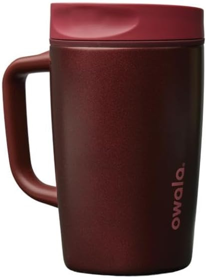 Owala SmoothSip Slider Stainless Steel Insulated Travel Mug with handle, 100% Leak Proof, For Hot... | Amazon (US)