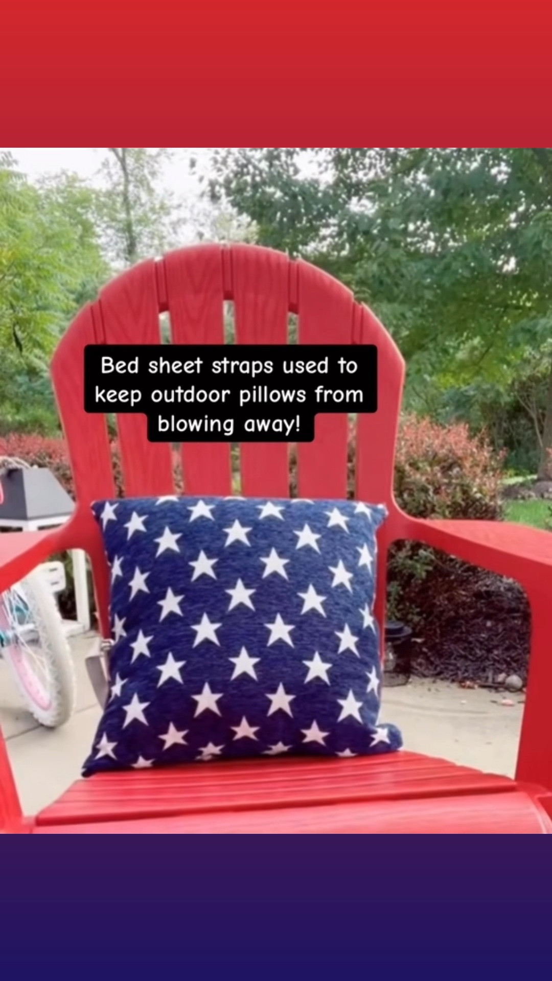 These bed sheet straps are perfect for making sure your outdoor pillows or cushions don’t blow away this spring and summer! They are inexpensive and work like a gem! 

#LTKU #LTKSeasonal #LTKHome