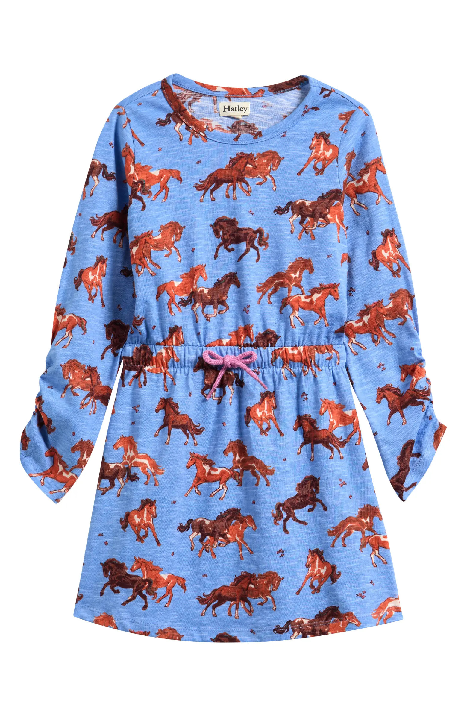 Kids' Tinsel Horses Long Sleeve Cotton Dress | Nordstrom
