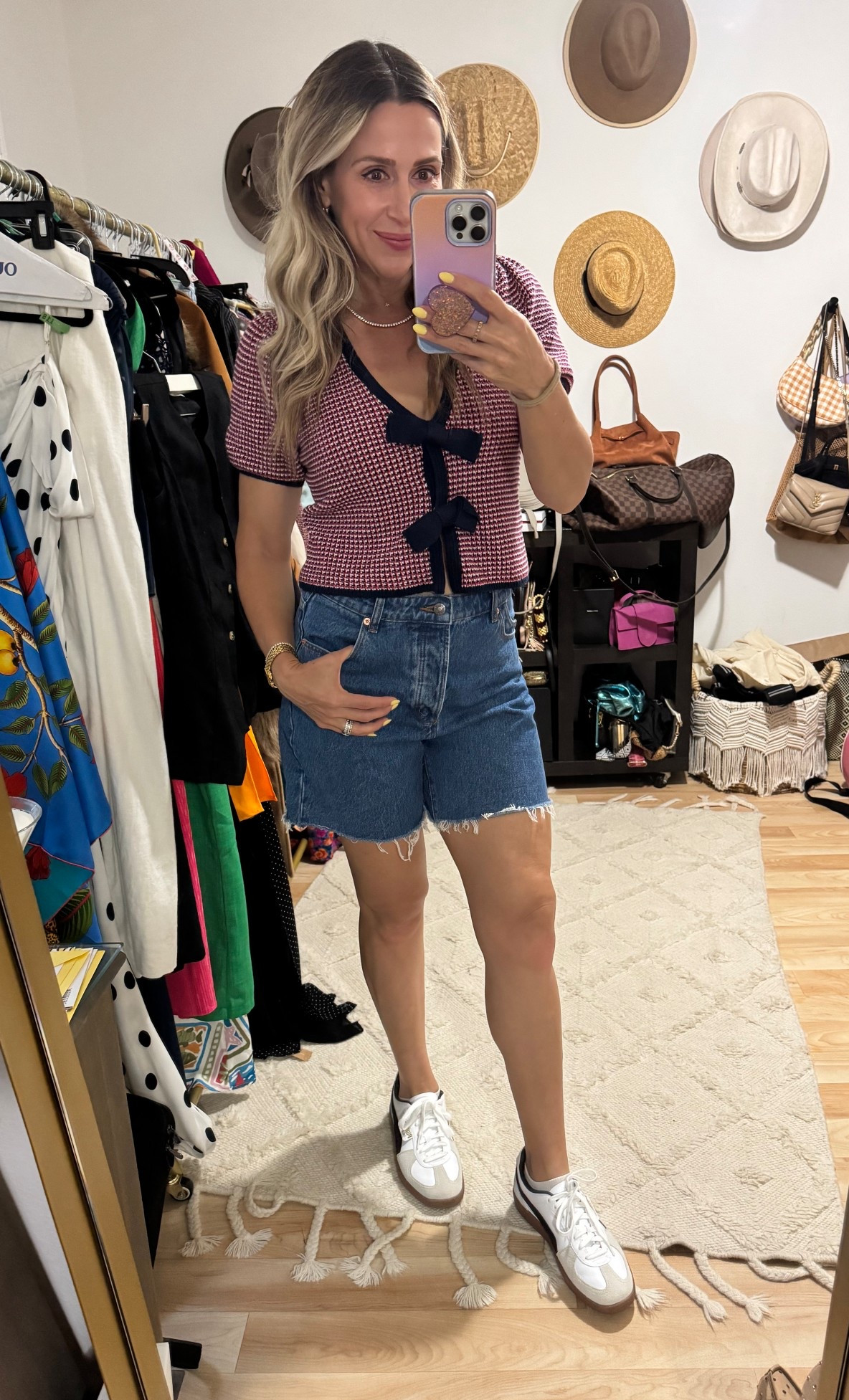 Cute and comfy for a road trip and getaway weekend with friends. Love these oversized mom shorts and the cutest sweater that comes in a pretty cream color as well ❤️

#LTKSeasonal #LTKTravel #LTKOver40