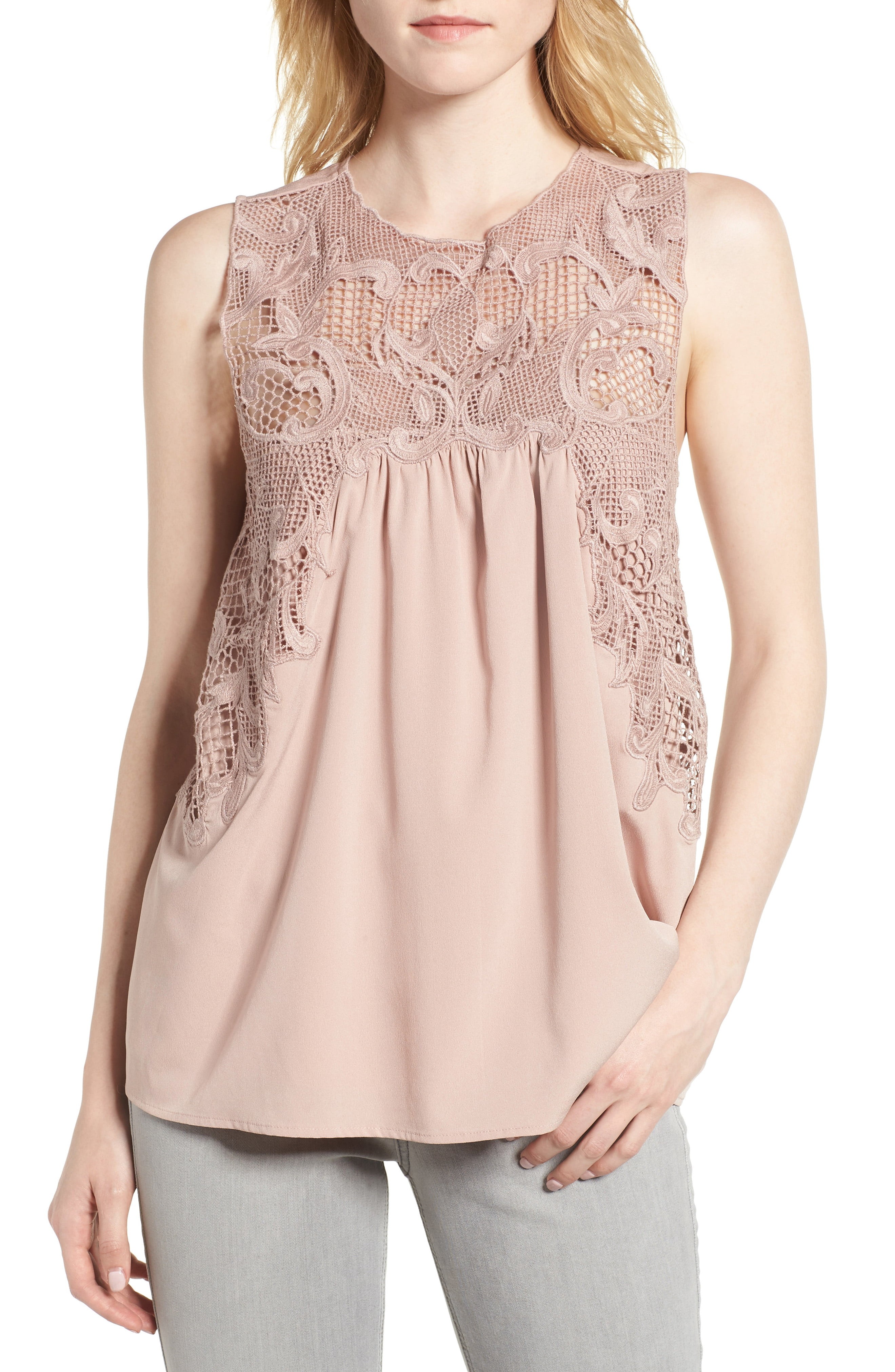 Chelsea28 Lace Yoke Top | Nordstrom
