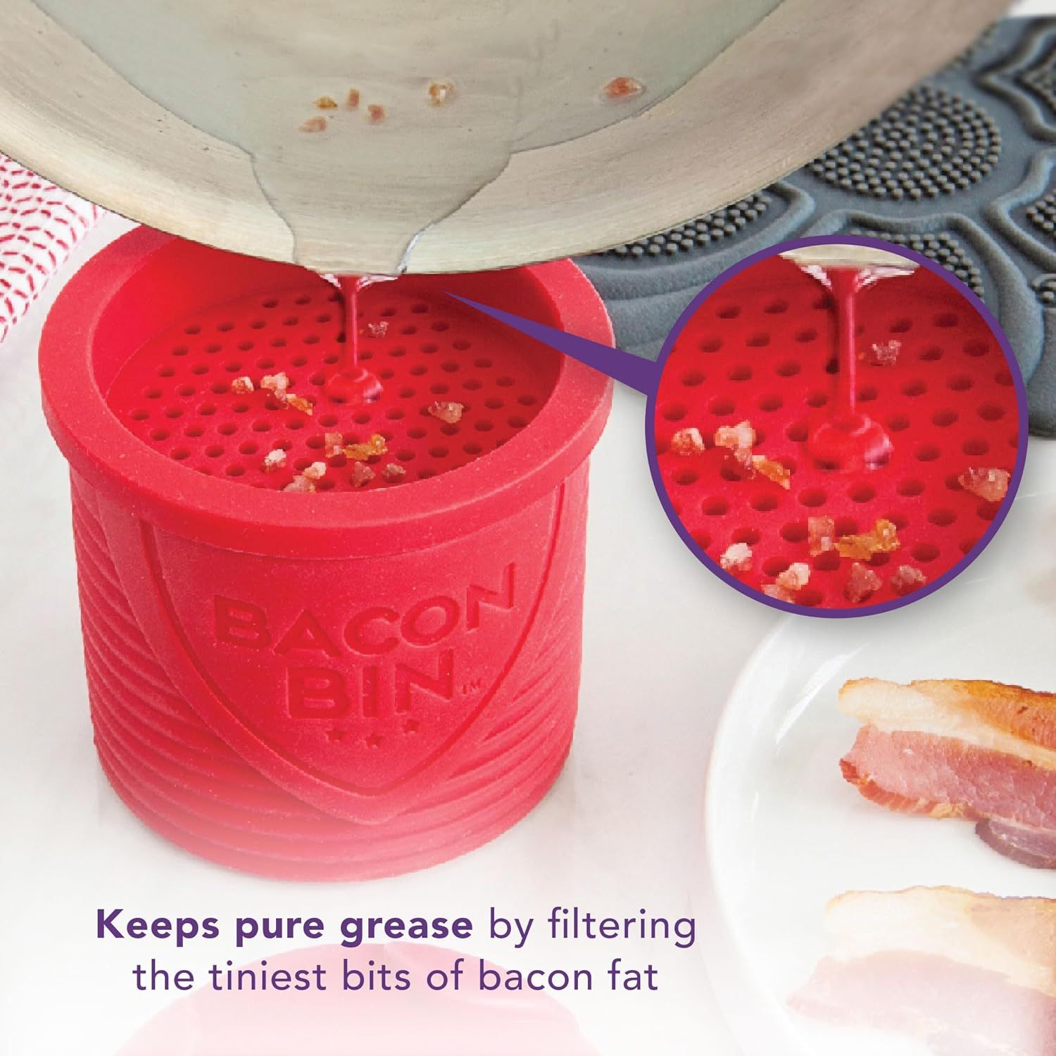 Talisman Designs Bacon Bin Grease Strainer & Collector | Family Friendly Kitchen Tools | Fun & Fu... | Amazon (US)