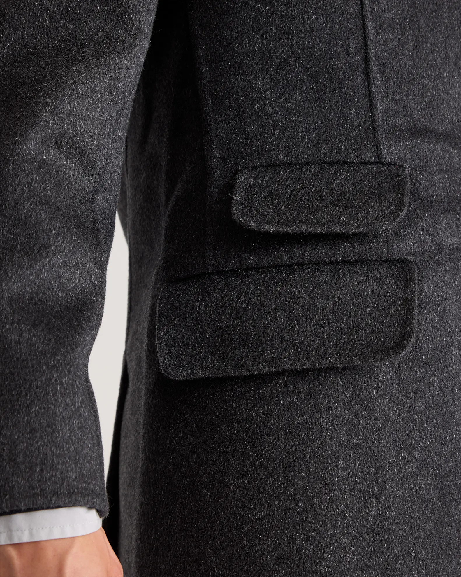 100% Mongolian Cashmere Double-Faced Overcoat in Heather Graphite | Quince