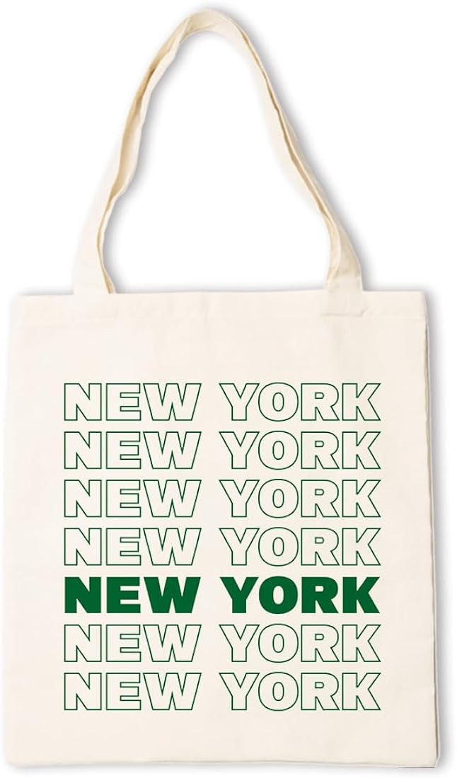 Canvas Tote Bag For Women, New York Travel Canvas Tote Bag, New York Aesthetic Tote Bag , Reusabl... | Amazon (US)