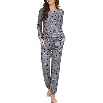 Ekouaer Womens Jogger Pajama Sets Long Sleeve Sleepwear Round Neck Nightwear Soft Pjs Lounge Sets... | Amazon (US)
