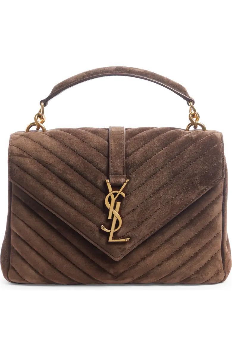 Saint Laurent Medium College Suede Shoulder Bag | Nordstrom | Nordstrom