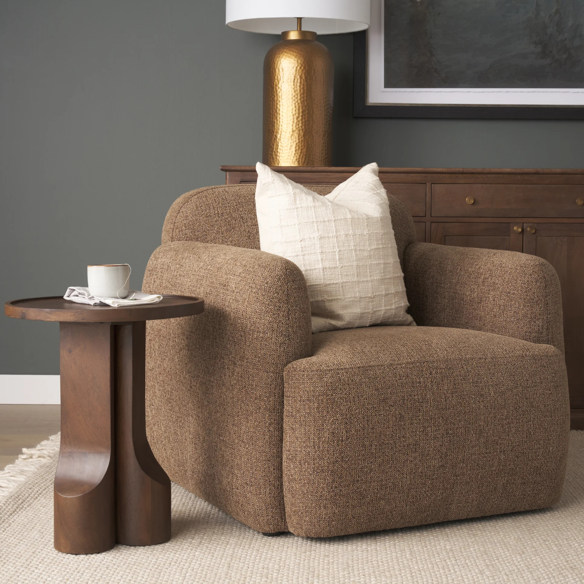 Wildon Home® Saga Textured Fabric Upholstered Chair - Wayfair Canada | Wayfair North America