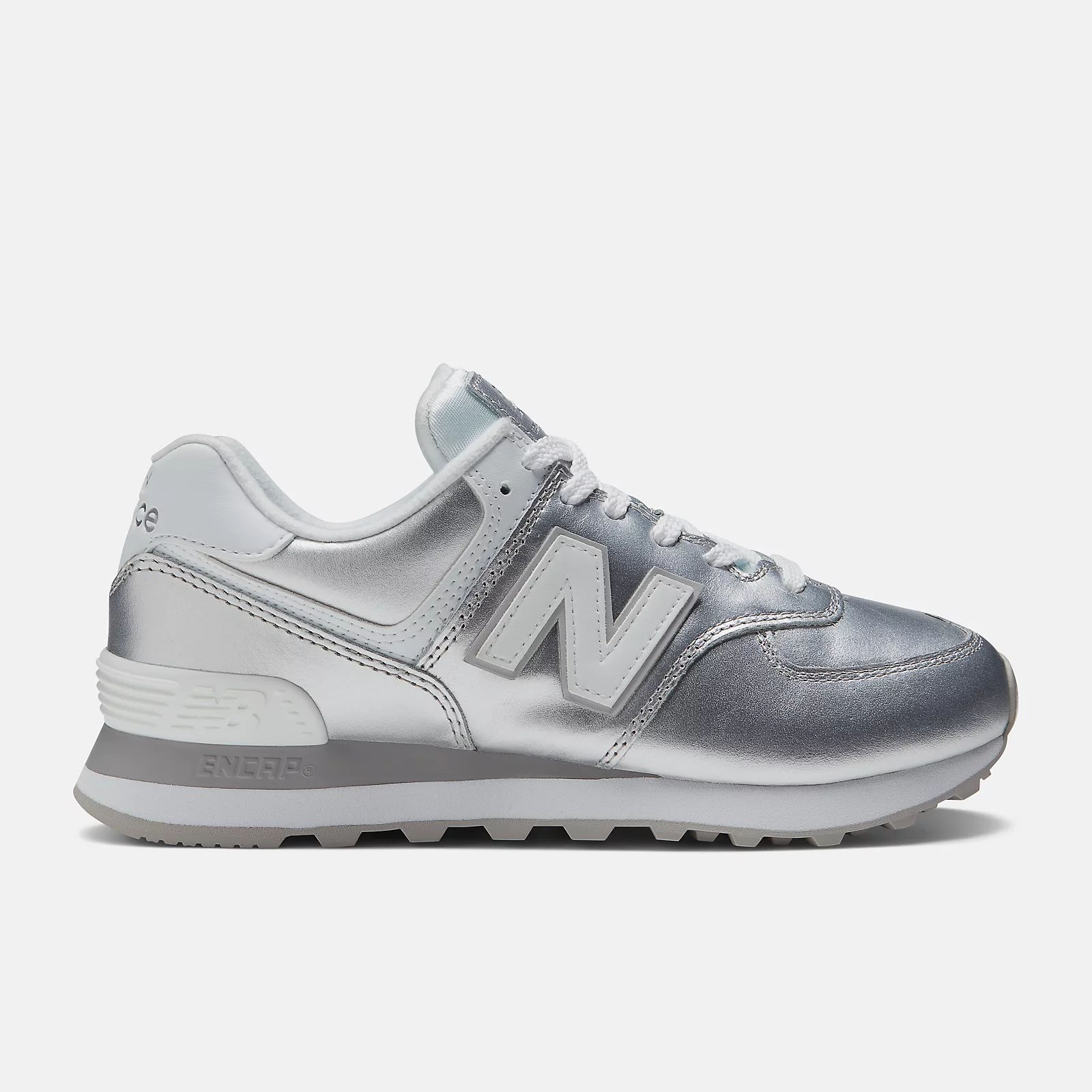 Silver with White | New Balance Athletic Shoe