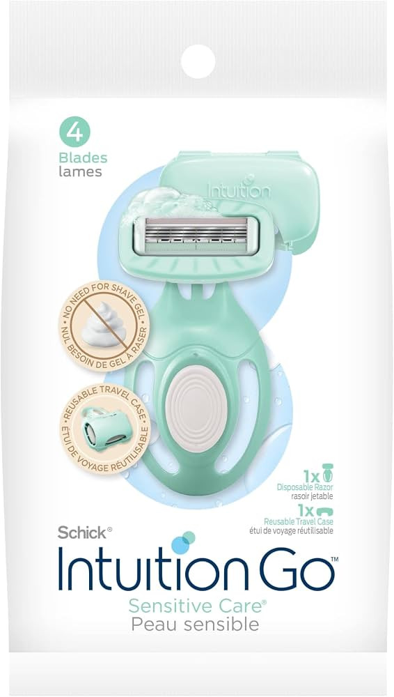 Schick Intuition Go Disposable Razor for Sensitive Skin, 1ct, Razors Sensitive Skin, Women\u2019s... | Amazon (US)