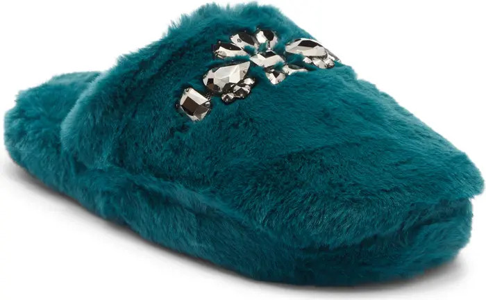 Abound Karta Faux Fur Rhinestone Slippers (Women) | Nordstromrack | Nordstrom Rack