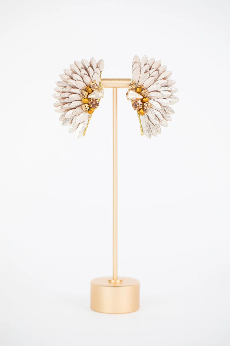 Nicolina Earrings- Champagne | Avara