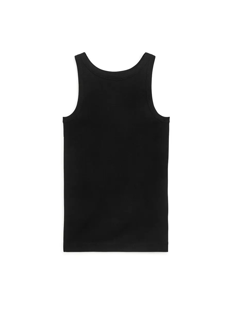Rib Tank Top - Black - ARKET GB | ARKET (US&UK)