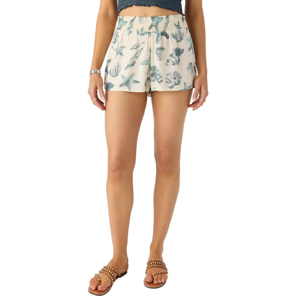O'Neill Jonie Seashells Shorts in Winter White at Nordstrom, Size Medium | Nordstrom
