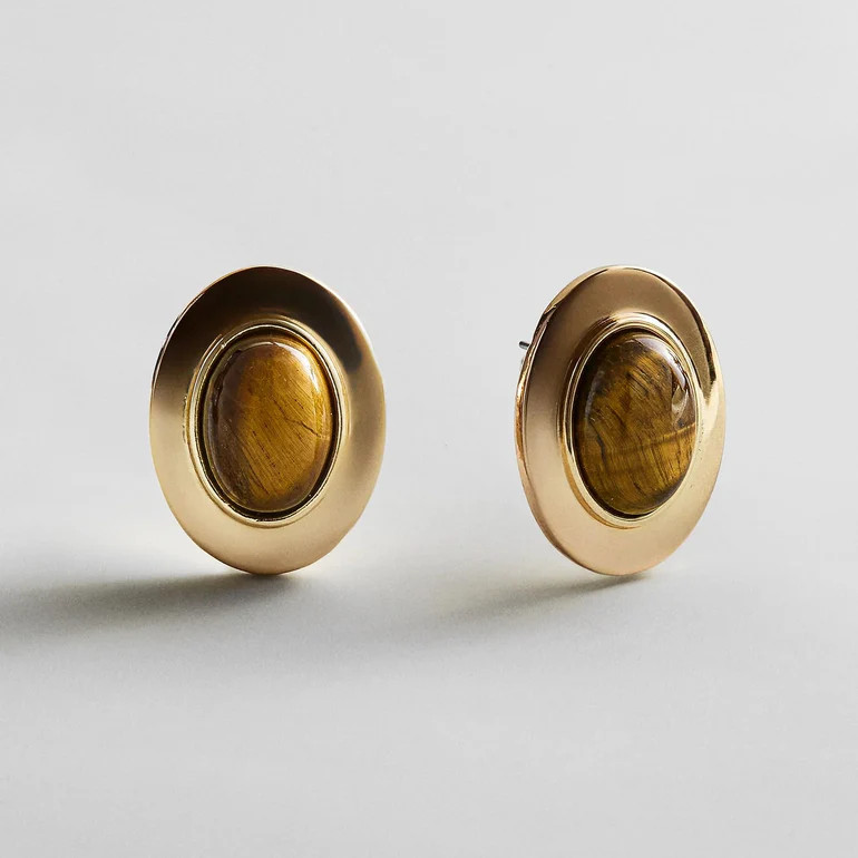 Samira Gold Stud Earrings - Samira Gold Stud Earrings | BaubleBar