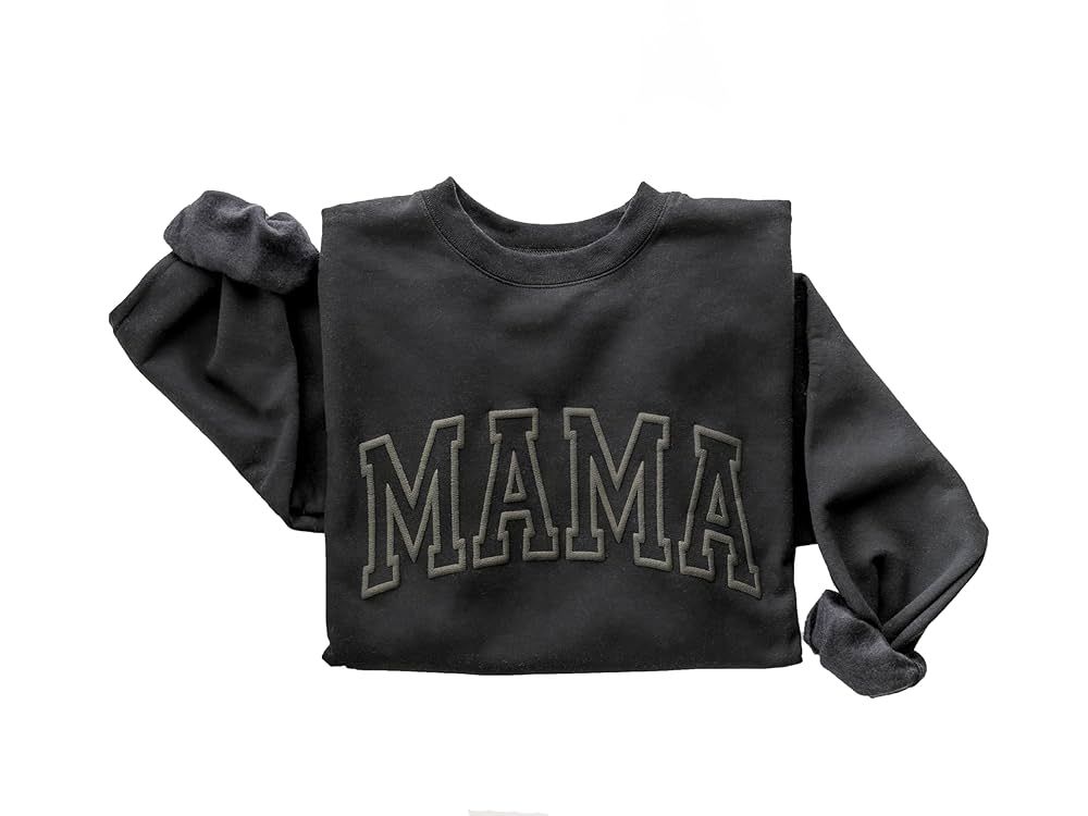 Up2ournecksinfabric Embossed Mama Sweatshirt - Mom Sweatshirt - Mother's Day Gift - Custom Mother... | Amazon (US)