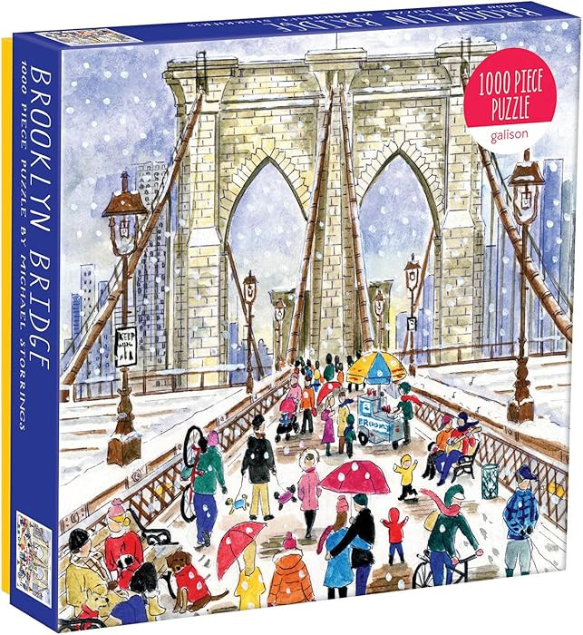 Galison Michael Storrings Brooklyn Bridge Jigsaw Puzzle, 1000 Pieces, 20” x 27'' – Illustrate... | Amazon (US)