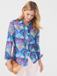 Lois Shirt in Floral Fan | J.McLaughlin