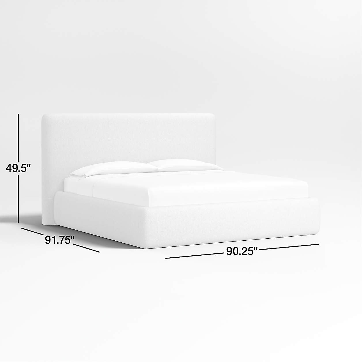 Anneli Upholstered King Bed + Reviews | Crate & Barrel | Crate & Barrel