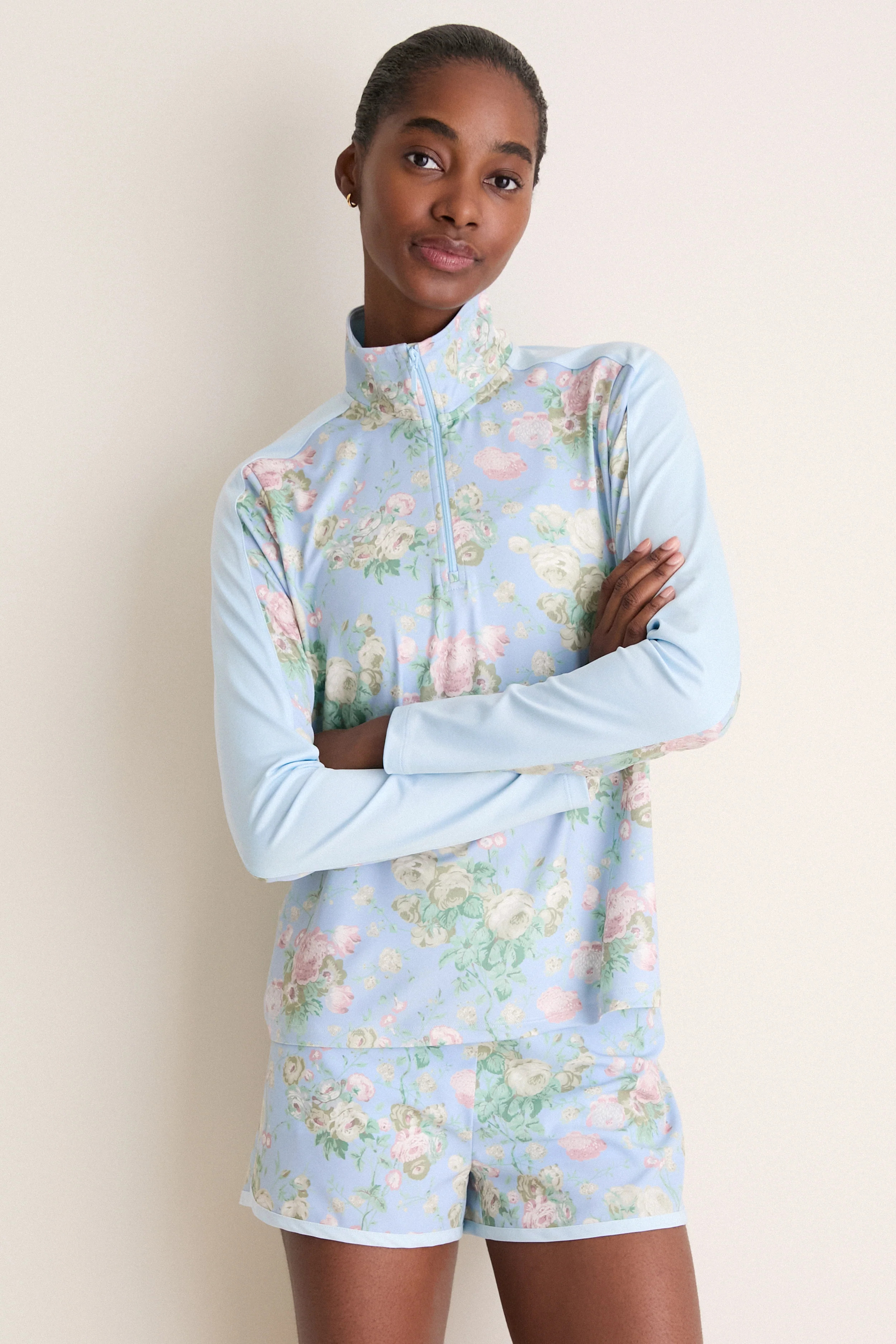 Clubhouse Chintz Performance Jersey Carver Quarter Zip Tee | Tuckernuck (US)
