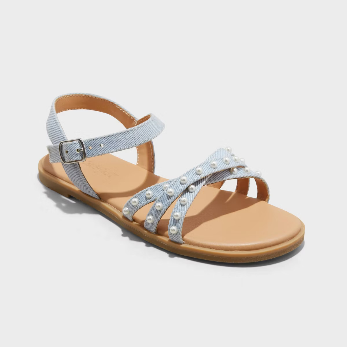 Kids' Cassie Ankle Strap Pearl Sandals - Cat & Jack™ | Target