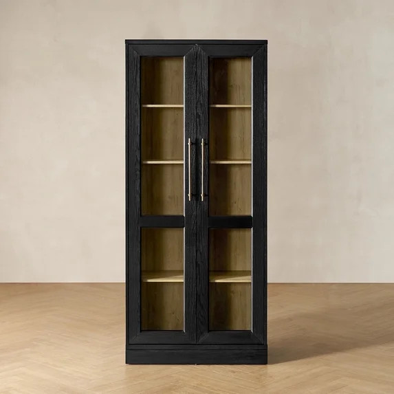 Mopio Blake Tall Display Cabinet, Kitchen Buffet Pantry Cabinet, Trophy Display Case, Storage Cab... | Walmart (US)