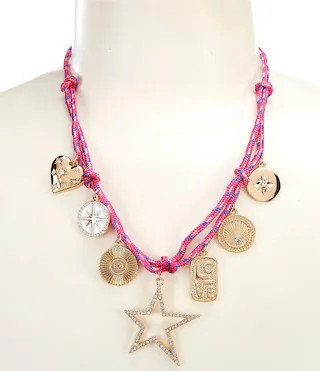 Cord Charm Statement Necklace | Dillard's