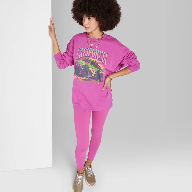 Women's Ascot + Hart Graphic Pullover Sweatshirt - Purple | Target
