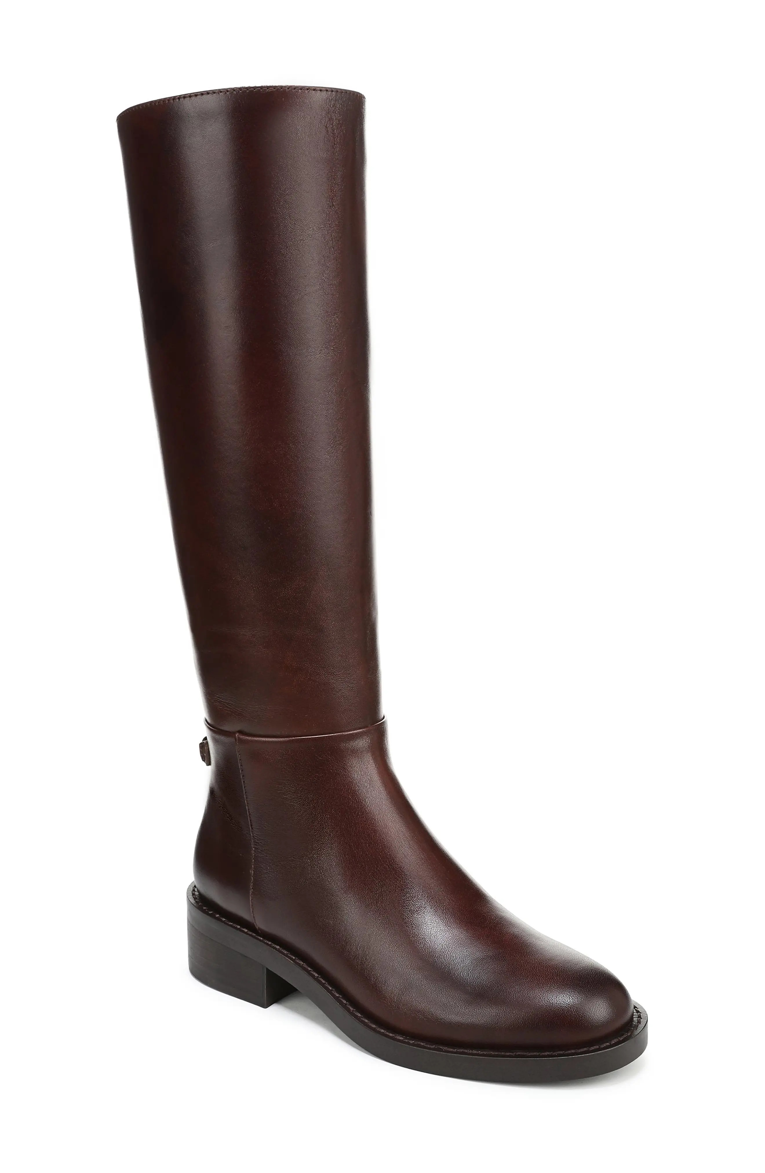 Sam Edelman Milla Knee High Boot in French Burgundy Leather at Nordstrom, Size 10 Regular Calf | Nordstrom
