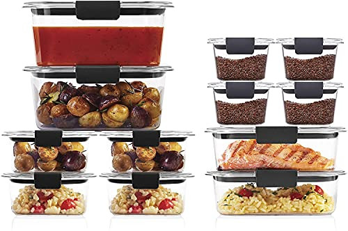 Rubbermaid Brilliance Storage Plastic Lids | BPA Free, Leak Proof Food Container, Clear, 24-Piece | Amazon (US)