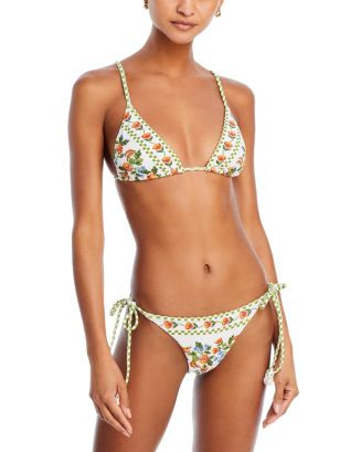 Banana Vitamin Triangle Bikini Top & Tie Side Bottom | Bloomingdale's (US)