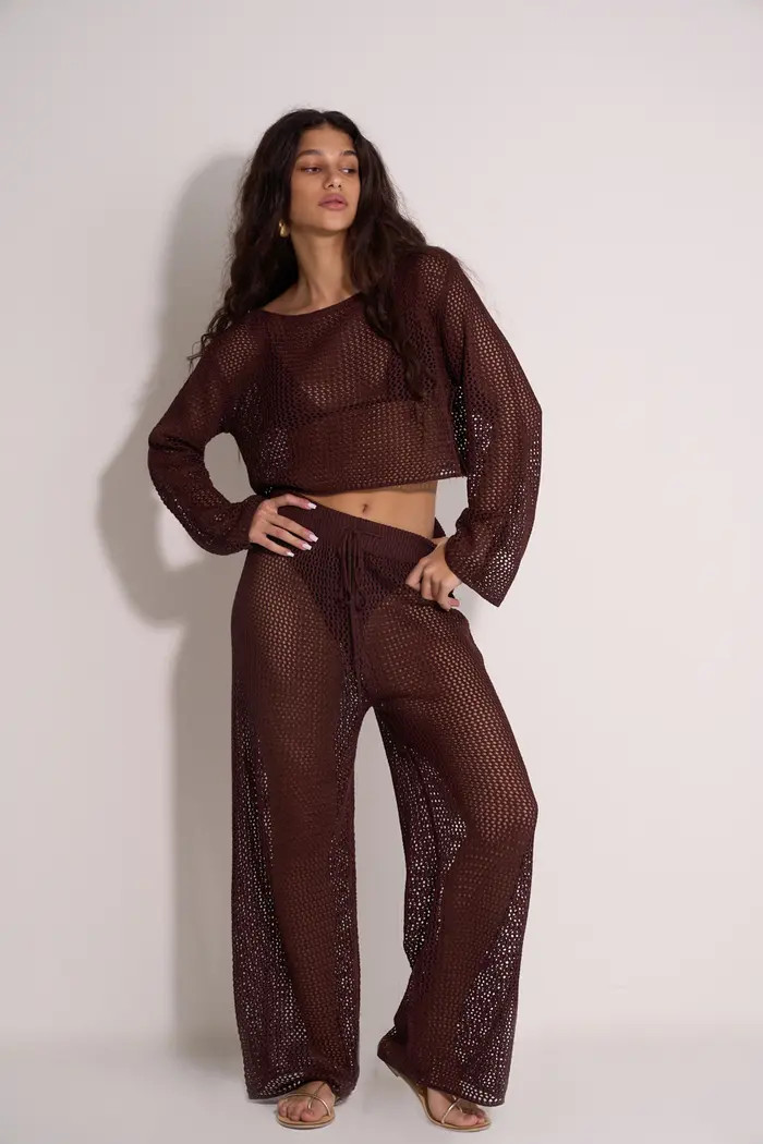 Gottex Beach Life Anna Two Crochet Long Sleeve Beach Top | Nordstrom | Nordstrom