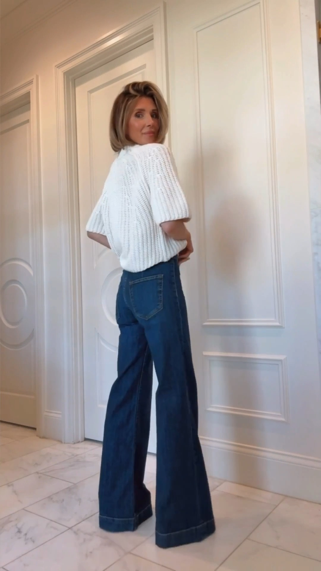These wide leg jeans are so flattering. These fit tts I'm wearing size 25. 

#LTKootd #LTKgrwm