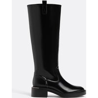 Stradivarius Flat riding -style boots BLACK 4 | Stradivarius (UK)