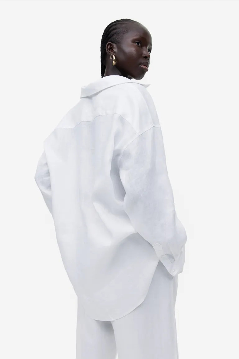 Camisa oversize de lino | H&M (FR, IT, ES, PT, BE)