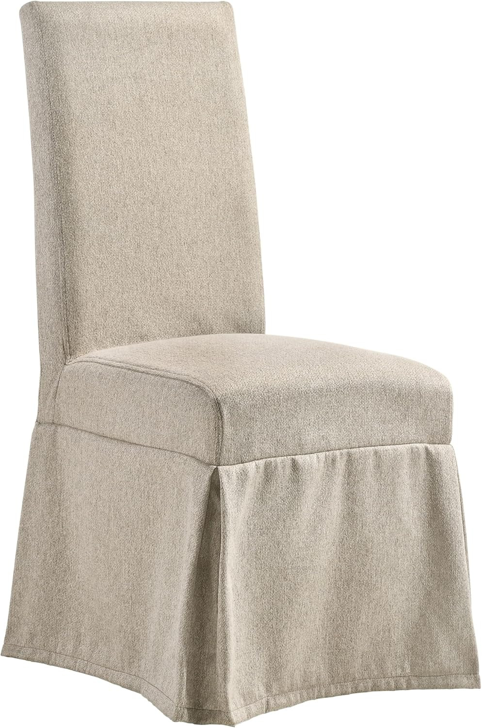 Tan Tight Back Side Chairs with Skirt (Set of 2) | Amazon (US)