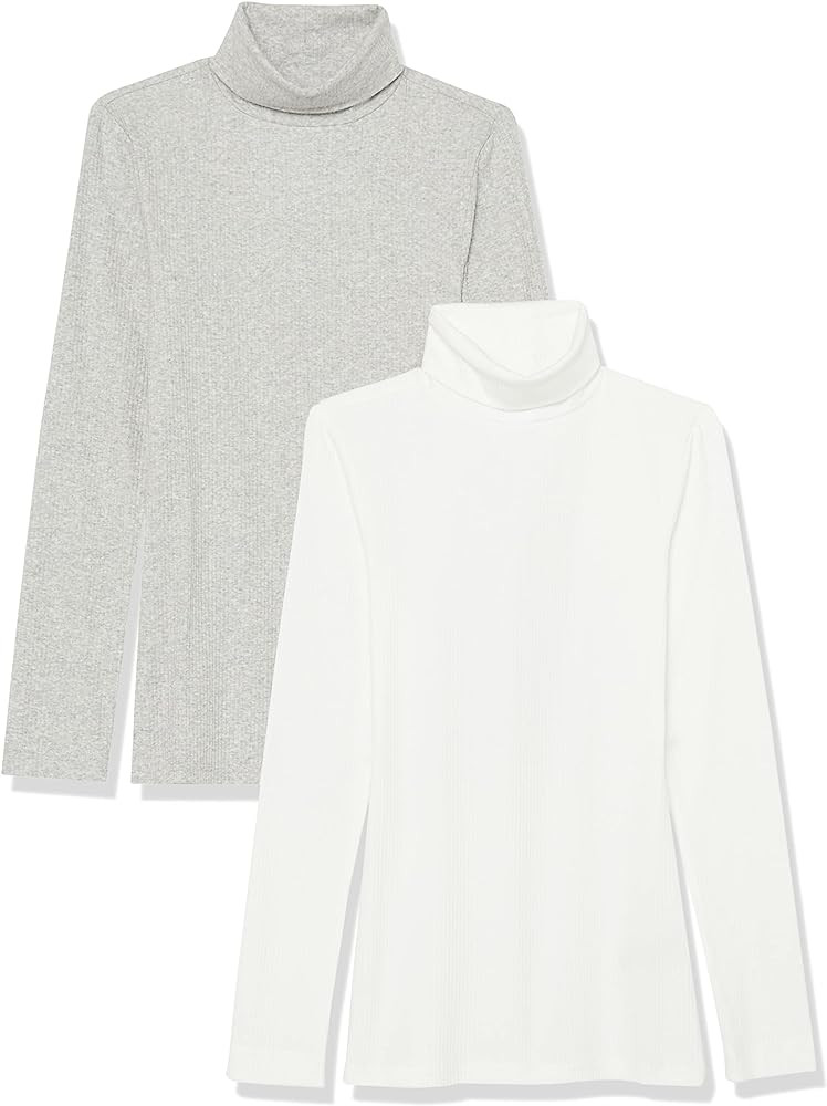 Amazon Essentials Women's Slim-Fit Layering Long Sleeve Knit Rib Turtleneck Top (Available in Plu... | Amazon (US)