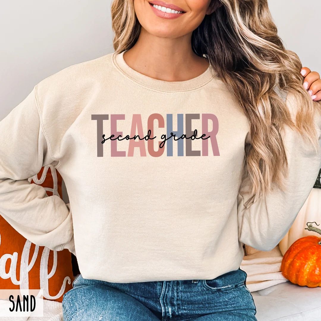 Second Grade Teacher Gift Second Grade Teacher Sweatshirt - Etsy Canada | Etsy (CAD)
