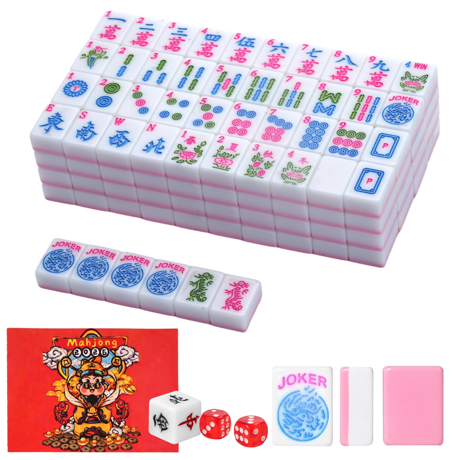 American Mahjong Tile Set, Premium Pink American Mahjong Set (Tiles only), Durable and Sturdy, Pe... | Amazon (US)