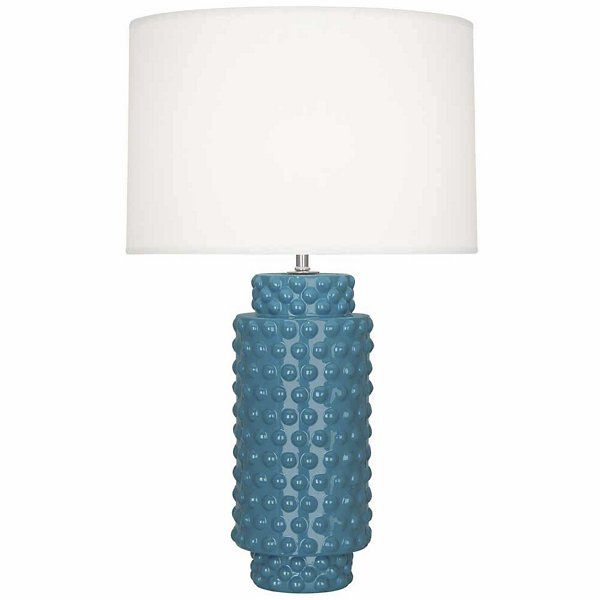 Dolly Table Lamp (Peacock Glazed Textured Ceramic)-OPEN BOX | Lumens