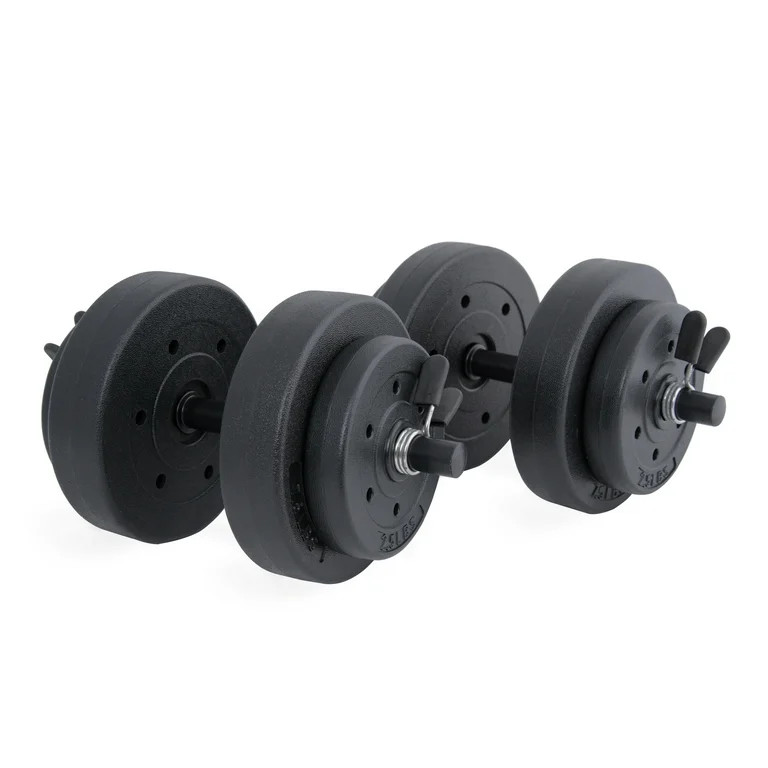 Athletic Works 40lb Adjustable Vinyl Dumbbell Set | Walmart (US)