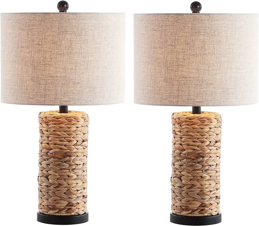 JONATHAN Y JYL6502A-SET2 Set of 2 Table Lamps Elicia 25" Sea Grass LED Table Lamp Coastal for Bed... | Amazon (US)