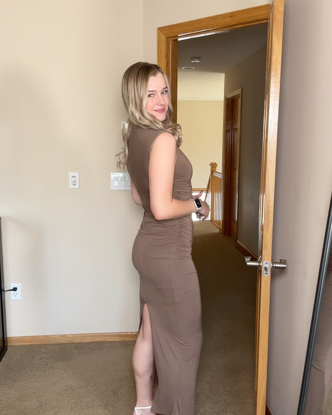 Casual summer dress - brown maxi dress. Perfect for summer dinners, weddings, night outs  

#LTKWedding #LTKFindsUnder100 #LTKSummerEdit