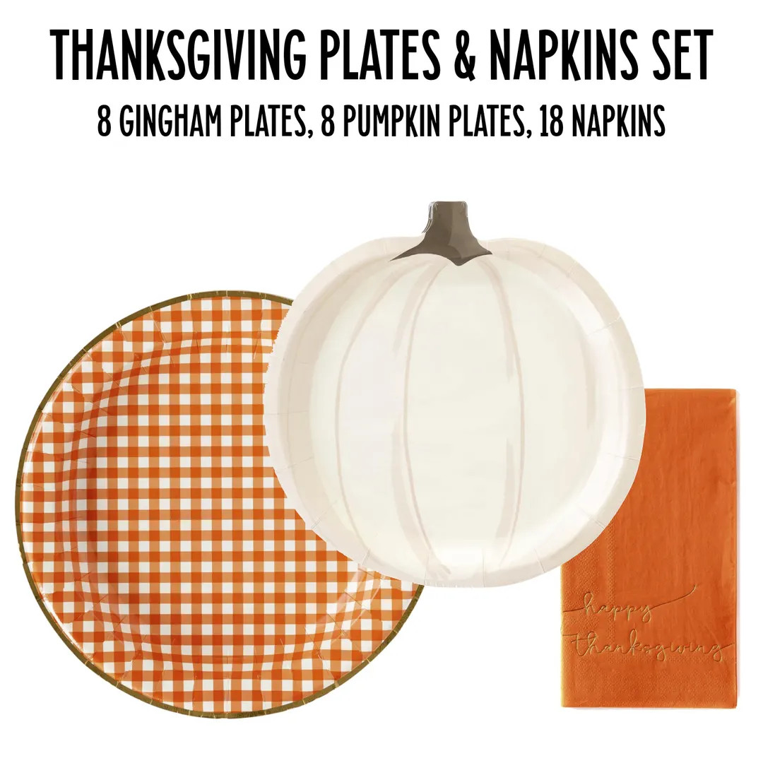 Thanksgiving Plate Set, Friendsgiving Plates, Harvest Table Decor, Rustic Thanksgiving Table, Fal... | Etsy (US)