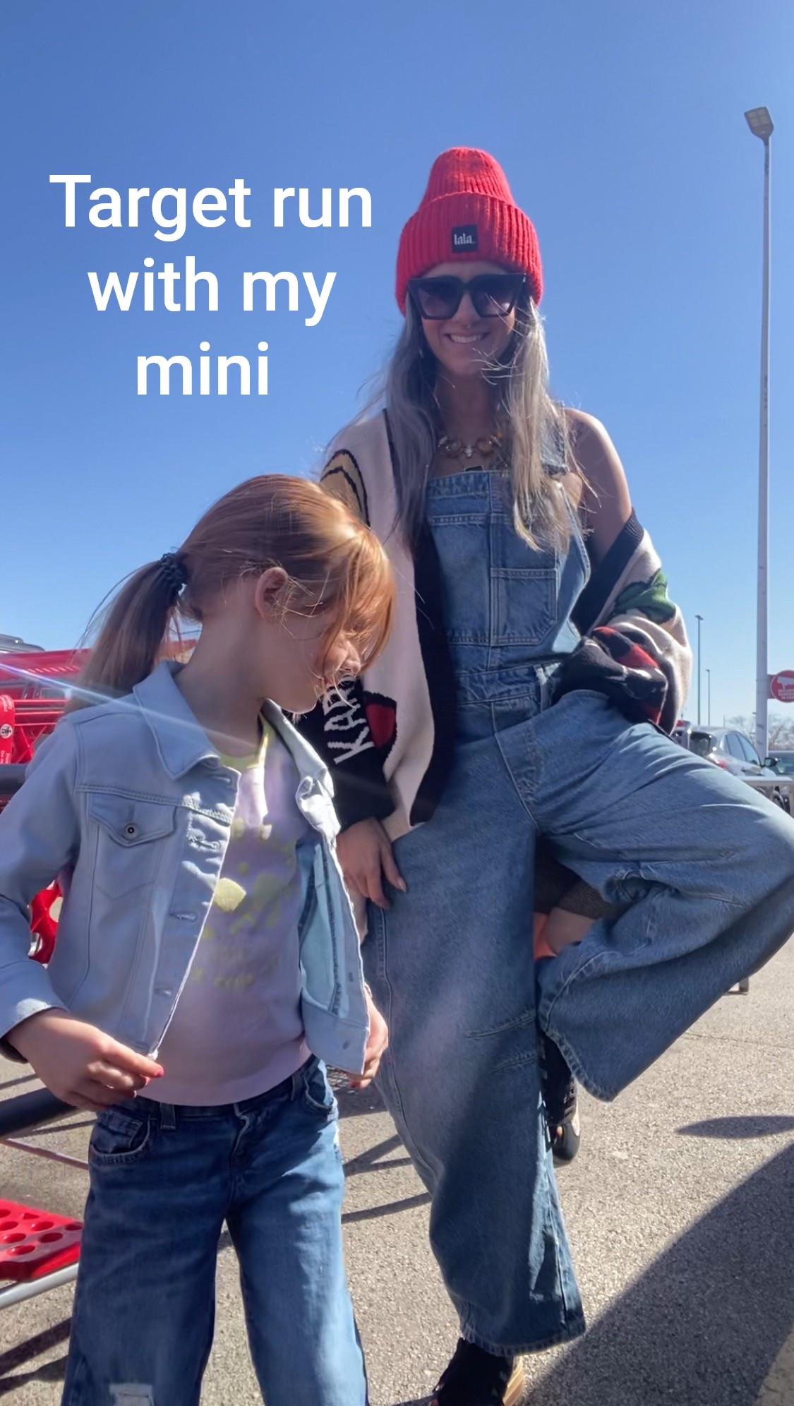 Barrel overalls - size small tts 
Dressed in LALA sweater meant to be very oversized. I’m in a small 

#LTKStyleTip #LTKOver40 #LTKFindsUnder100