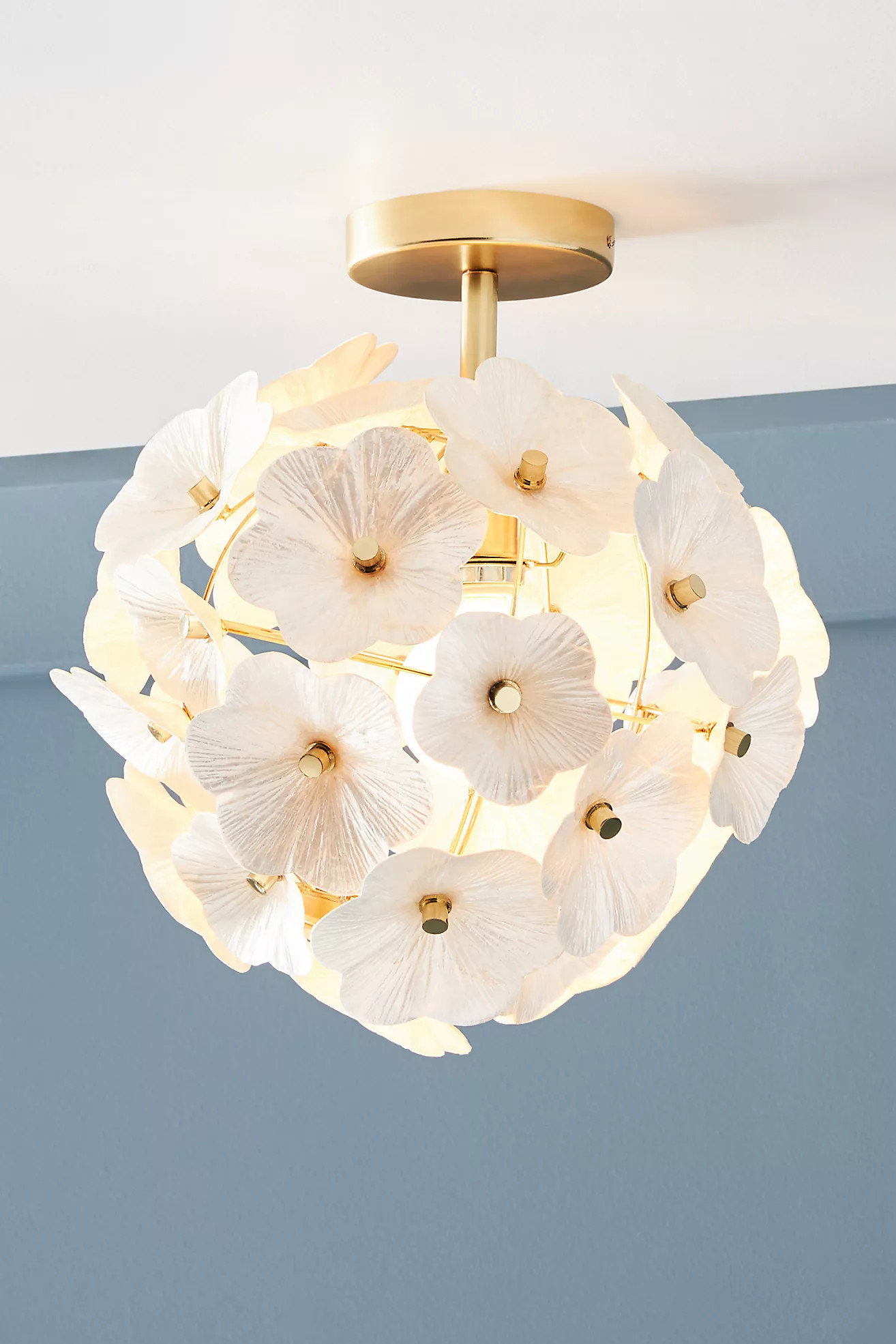 June Capiz Floral Flush Mount | Anthropologie (US)