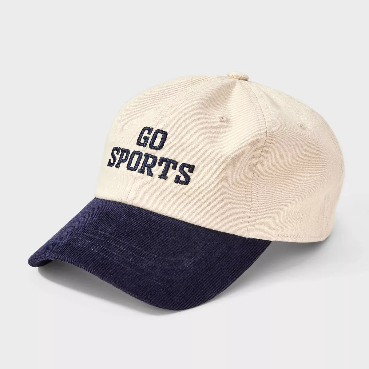 Go Sports Two-Toned Baseball Hat - Universal Thread™ Beige/Navy Blue | Target